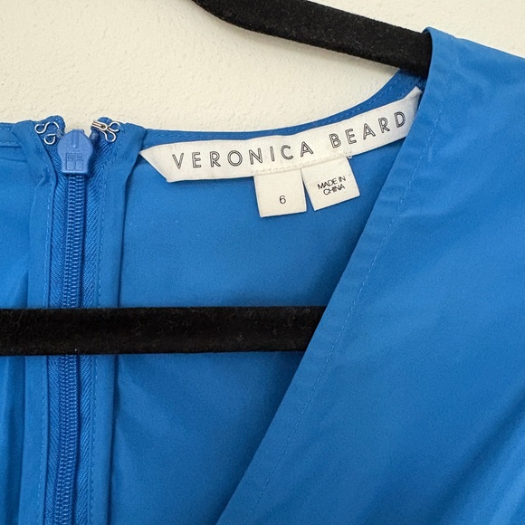 Veronica Beard Seema Twist Front Taffeta Blouse Bluebell Wrap Effect Top - Picture 4 of 8